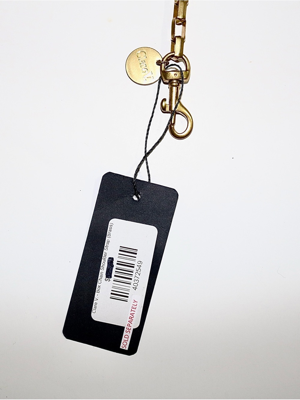 Clare V. Box Chain Shoulder Strap in Brass - Picture 7 of 9